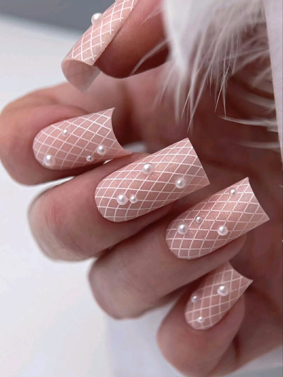 Pink press-on nails...