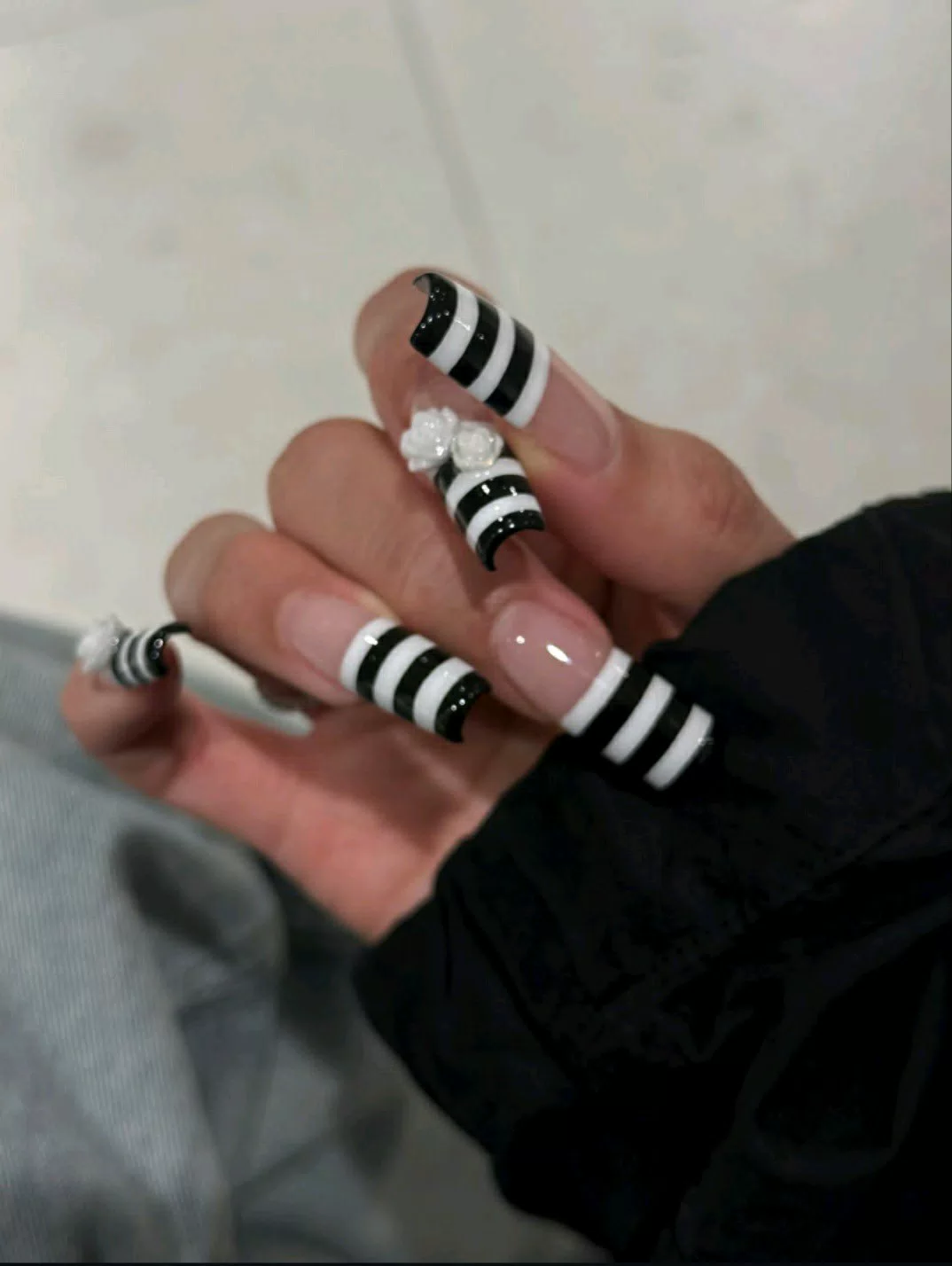 Pink press-on nails...