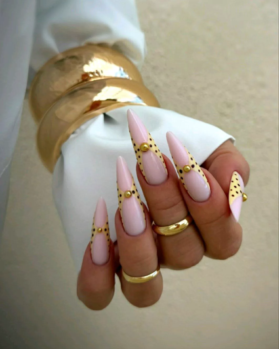 Pink press-on nails...